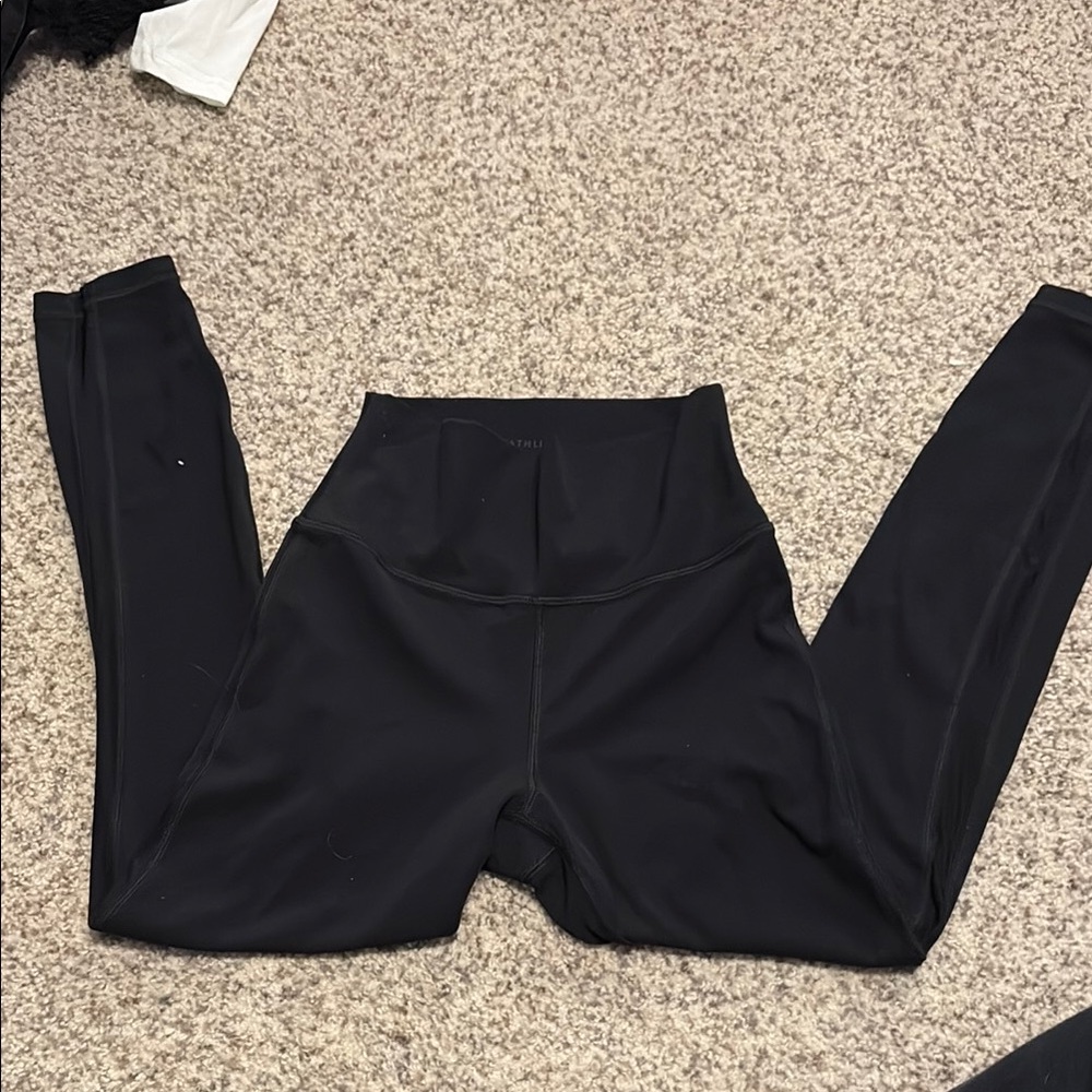 Athleta 7/8 Transcend black leggings with mesh